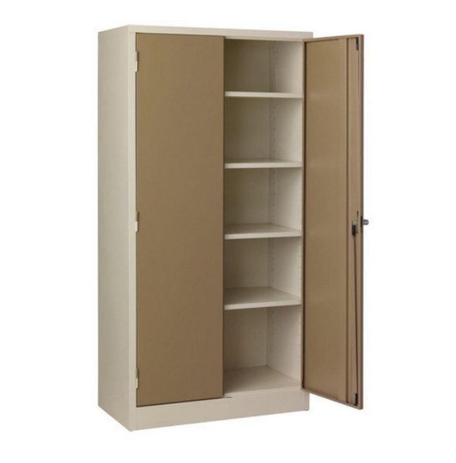 Stationery cupboard with 4 x shelves – 1800x900x350 -Hammerton Grey/Ivory Karoo