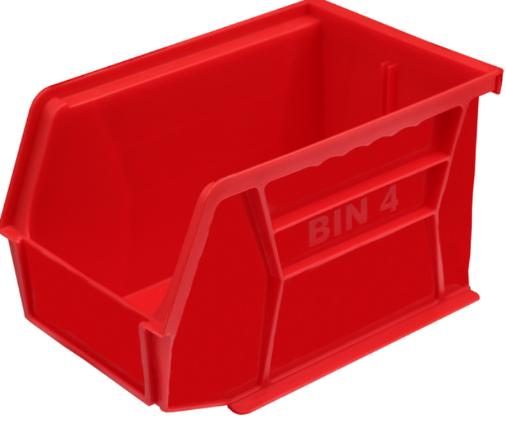Bin Size 4 Blue, Green, Clear, Red, Yellow and Grey – 210mm x 140mm x 130mm