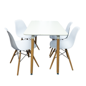Dining Set - Rectangle Table + 4 Chairs