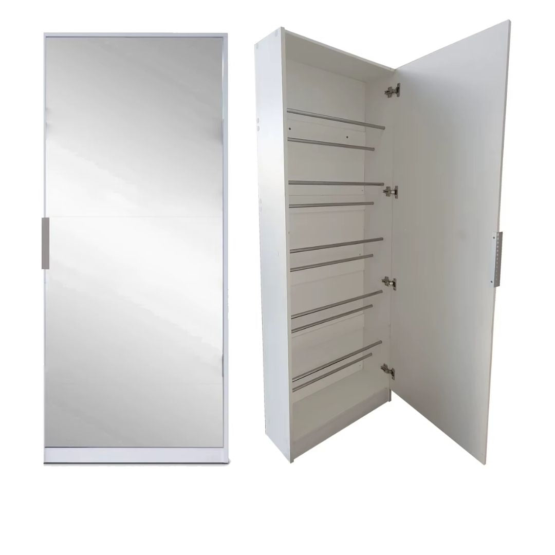 Shoe Cabinet - Single Mirror Door - Image 4