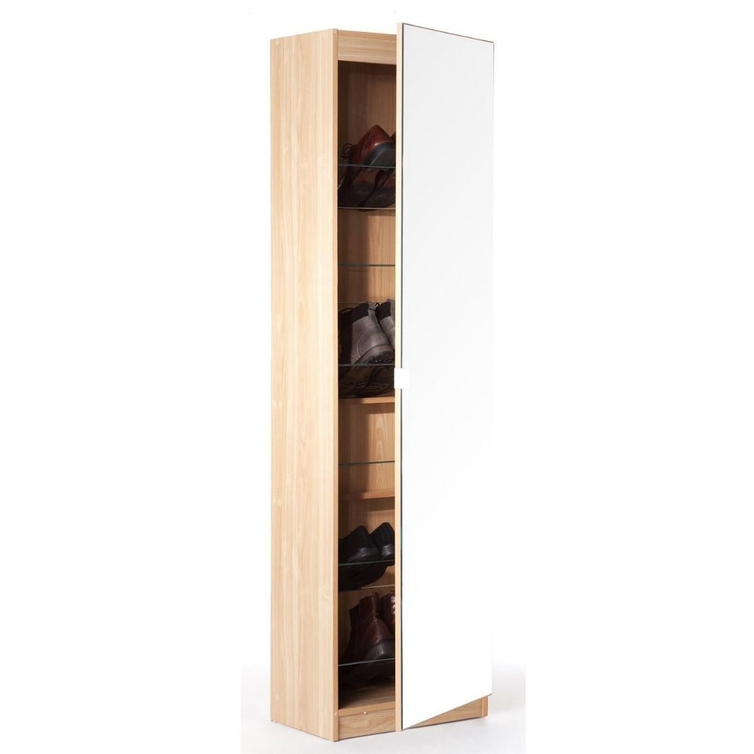 Shoe Cabinet - Single Mirror Door - Image 3