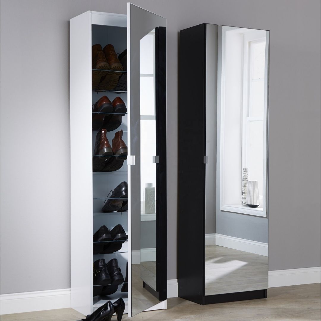 Shoe Cabinet - Single Mirror Door - Image 2