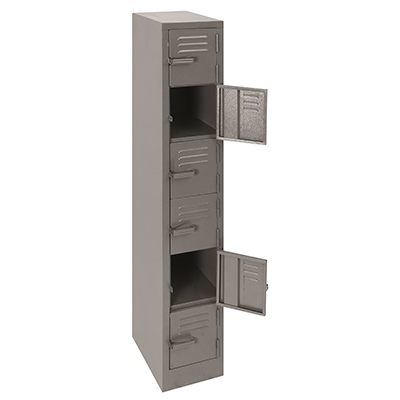 6 Compartment Locker – LOC006 – 1800h x 300w x 450d – Hammerton Grey / Ivory Karoo