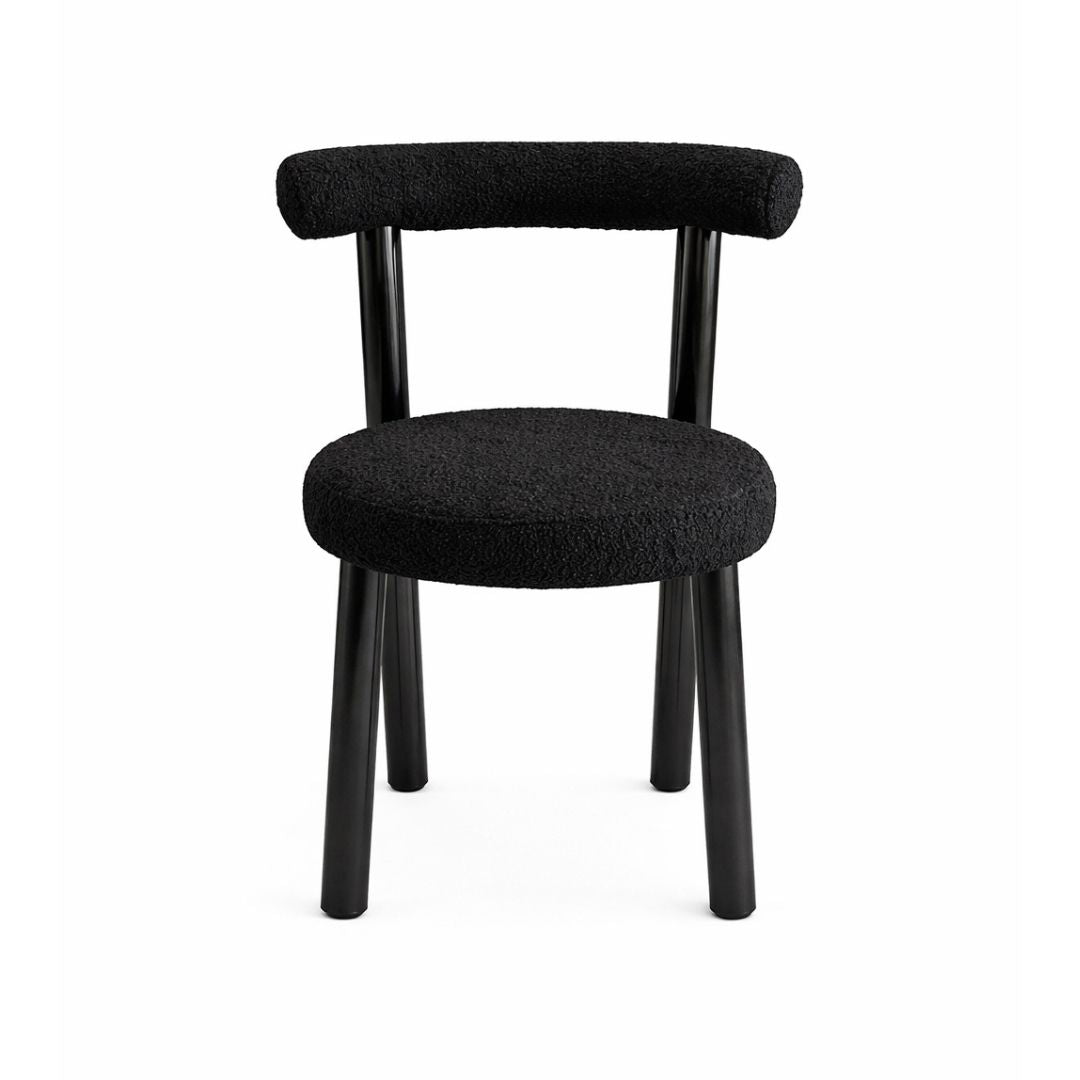 Rossi Chair – Bouclé with Wood Legs - Image 2
