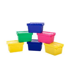 Nesting Tote Bins – 7L, 18L, 52L and 68L Standard Colors Black, Red, Green, Blue, Yellow and Pink