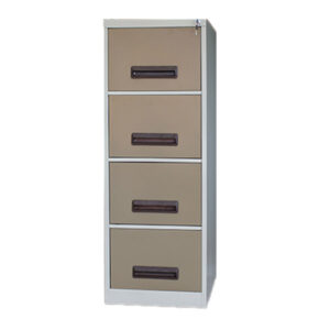 4 Drawer filing cabinet – Central locking 4FC02- 1320h x 470w x 630d – Hammerton Grey/Ivory Karoo