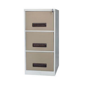 3 Drawer Filing Cabinet 3FC01 – 1320h x 470w x 630d – Hammerton Grey/ Ivory Karoo