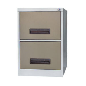 2 Drawer filing cabinet – Central locking 2FC01 -710hx470wx630d – Hammerton Grey/Ivory Karoo