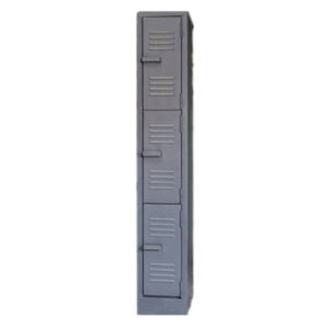 3 Compartment Locker – LOC003 – 1800h x 300w x 450d – Hammerton Grey/Ivory Karoo