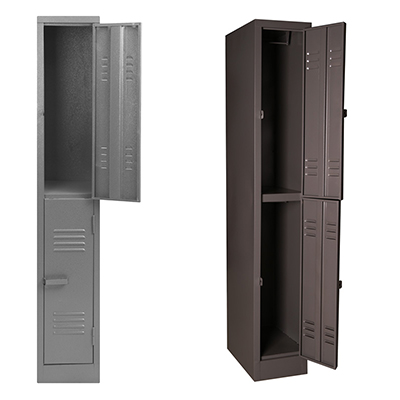 2 Compartment Locker – LOC002 – 1800h x 300w x 450d – Hammerton Grey/Ivory Karoo - Image 3