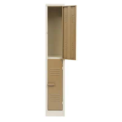 2 Compartment Locker – LOC002 – 1800h x 300w x 450d – Hammerton Grey/Ivory Karoo - Image 4