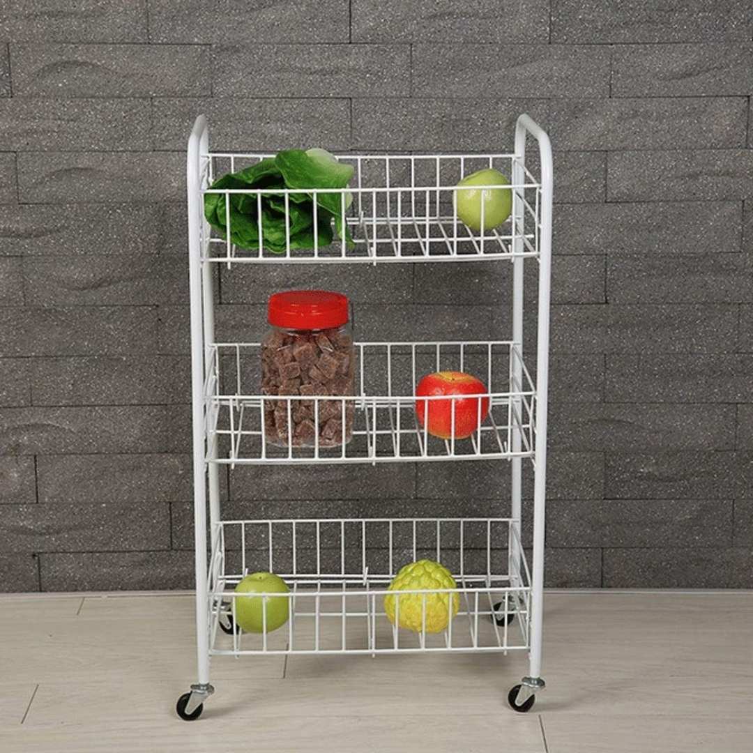 3 Tier Utility Trolley - Wire Mesh - Image 4