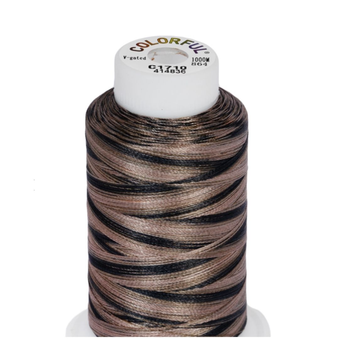 Embroidery Threads - Colorful Variegated - 1000m - Image 6