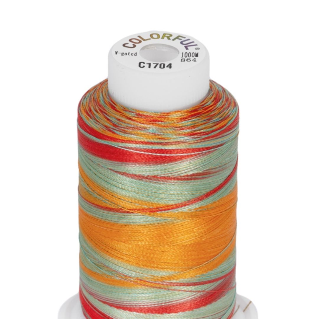 Embroidery Threads - Colorful Variegated - 1000m - Image 8