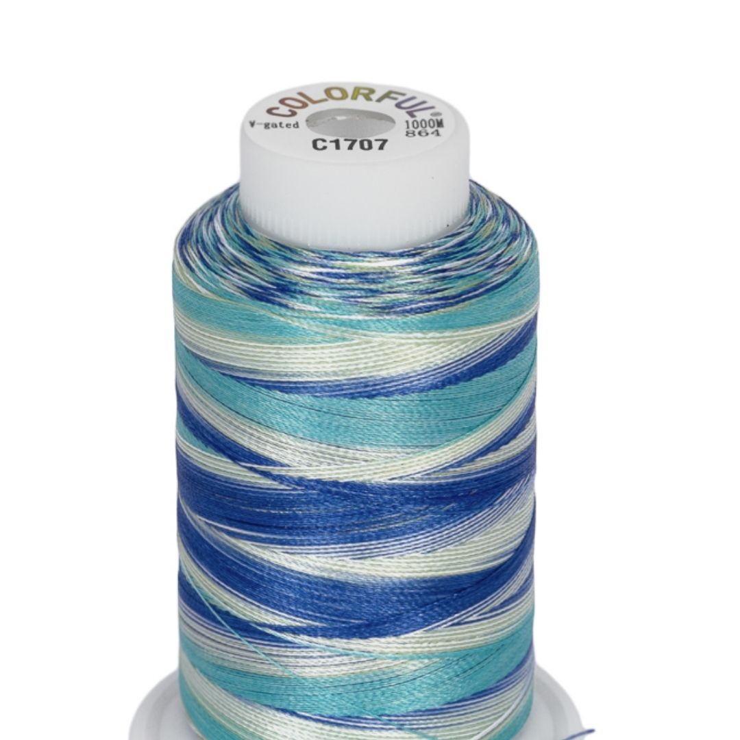 Embroidery Threads - Colorful Variegated - 1000m - Image 12