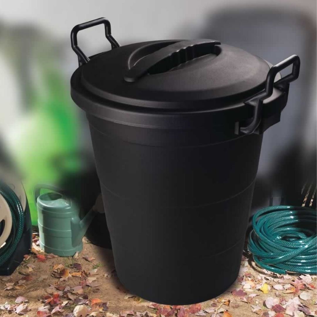 Refuse Bin - 70 L Recycling - Black - Image 2