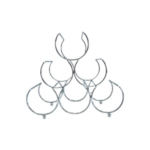 Bottle Rack - 6 Bottle Triangle - Silver