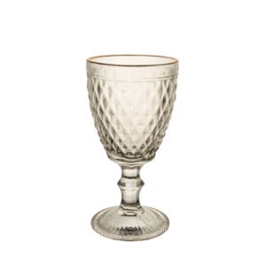 Stemware - Wine Glass - Thick Crystal Gold Rim - 6's