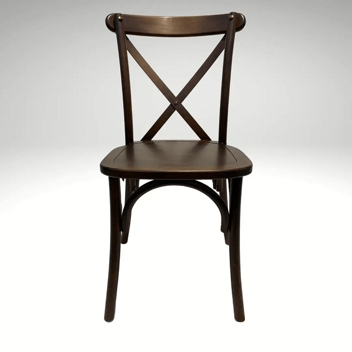 Cross Back Chairs - Wood - Image 3