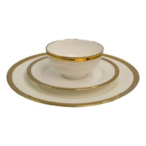 Dinner Sets - 3pc Gold Rim