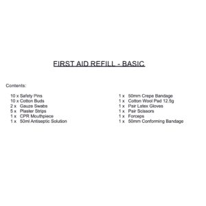 Basic First Aid Kit Refill - Essential Supplies