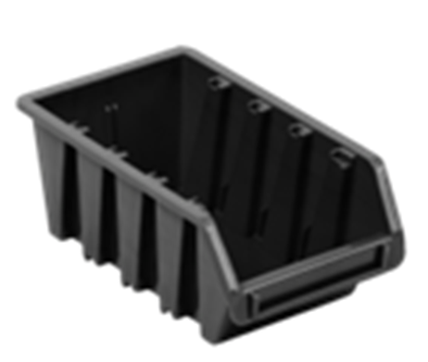 EEZEESTOR BIN 4 – Black, Blue, Clear, Green, Grey, Orange, Red and Yellow – 185L X 105W X 75H