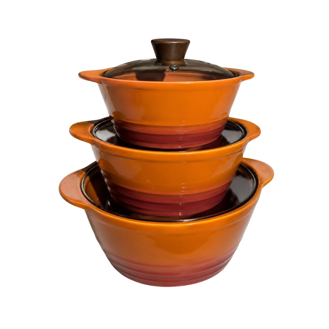 Gradient Casserole Pot Set - 3Pc - Image 2
