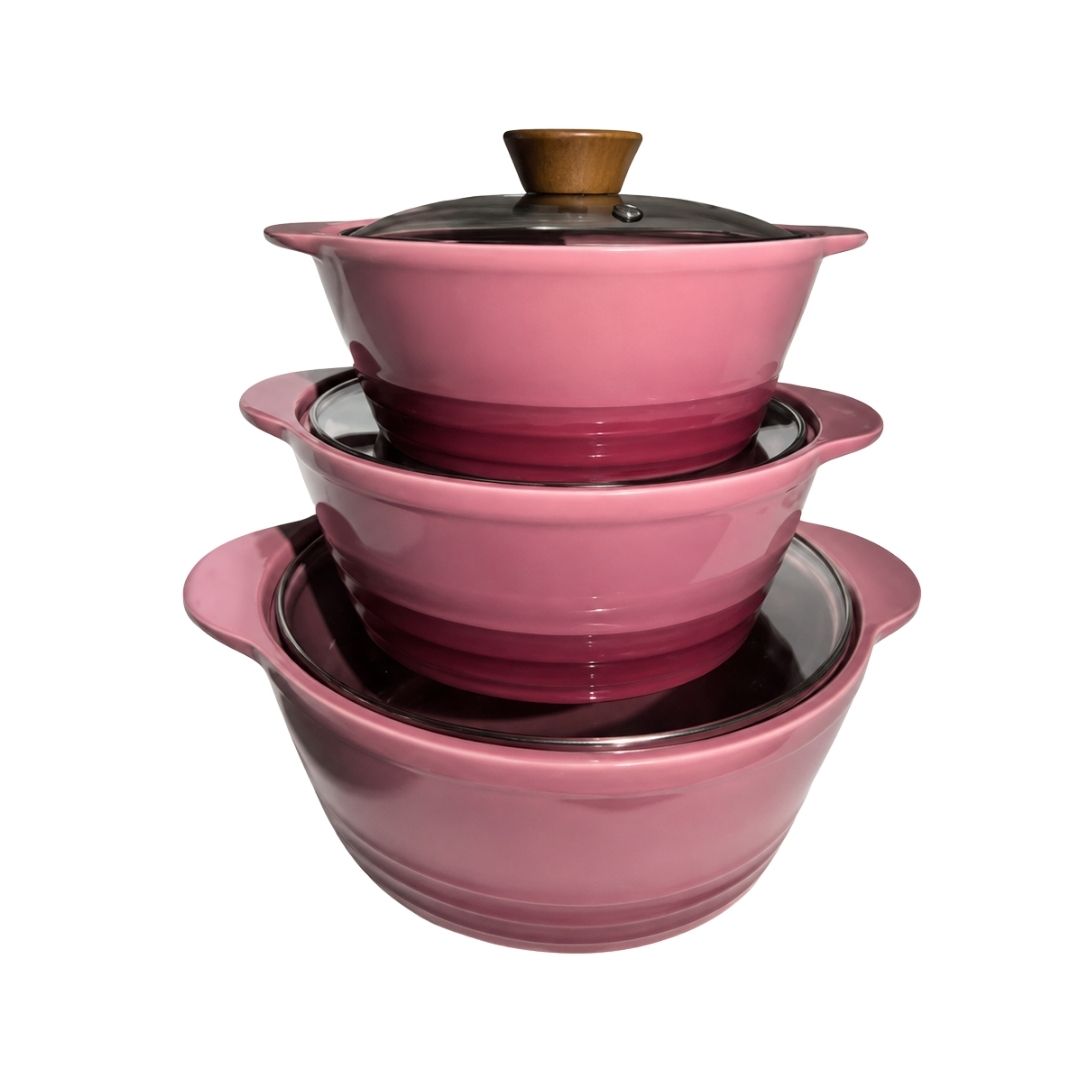Gradient Casserole Pot Set - 3Pc