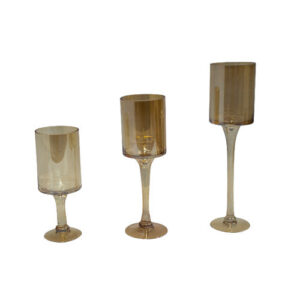 Candle Holder -  Zuri 3pc Gold - 518