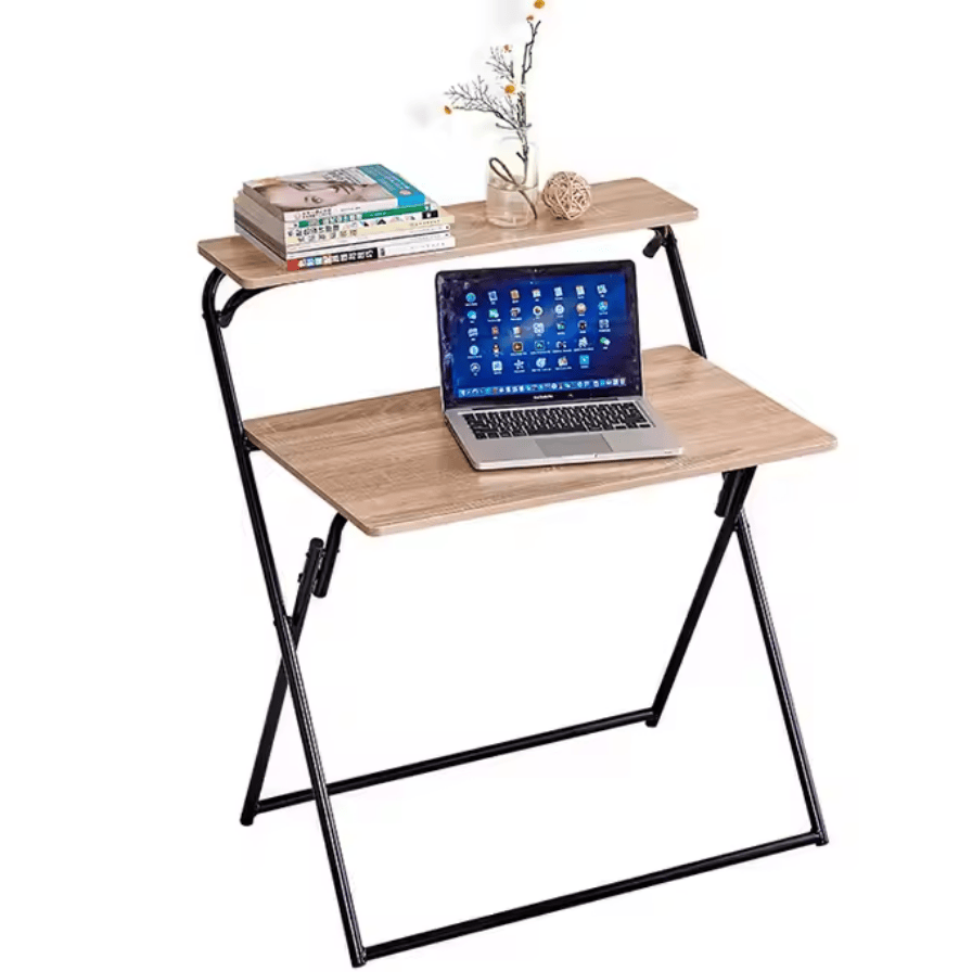 Fold Up Study Desk - Wood Top - Image 2