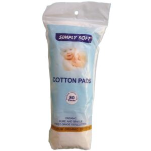 Simply Soft Organic Cotton Disks (80ct) - Lint-Free & Durable