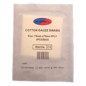 Cotton Gauze Swabs - Sterile (5's) 8 ply (MOQ: 50)