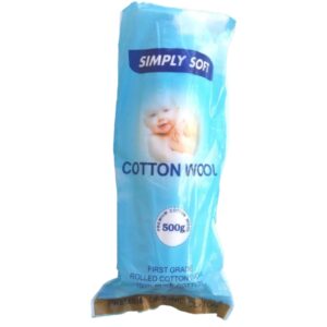 Simply Soft Cotton Wool Roll - 500g, 100% Pure Cotton