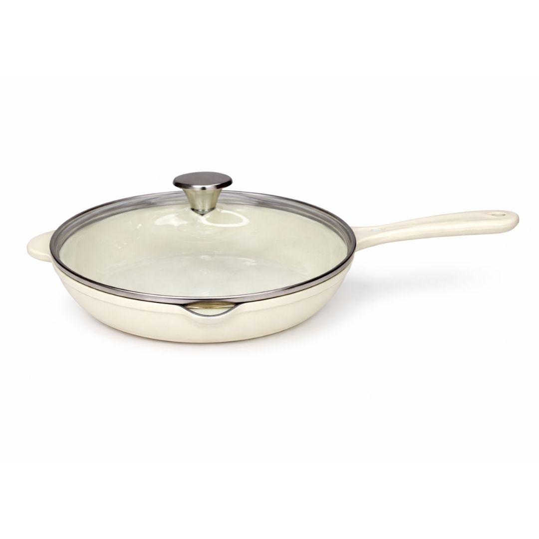 Cast Iron Frypan with Glass Lid - 27cm - Image 2