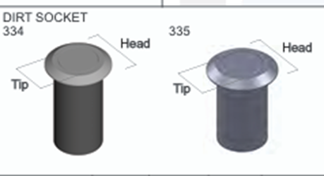 DIRT SOCKET 12mm NYL BODY 25mm HEAD PSS and DIRT SOCKET 16mm NYL BODY 32mm HEAD PSS