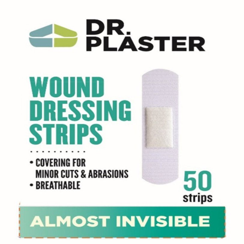 Dr Plaster Clear 50's 24mm x 72mm Wound Dressing Strips