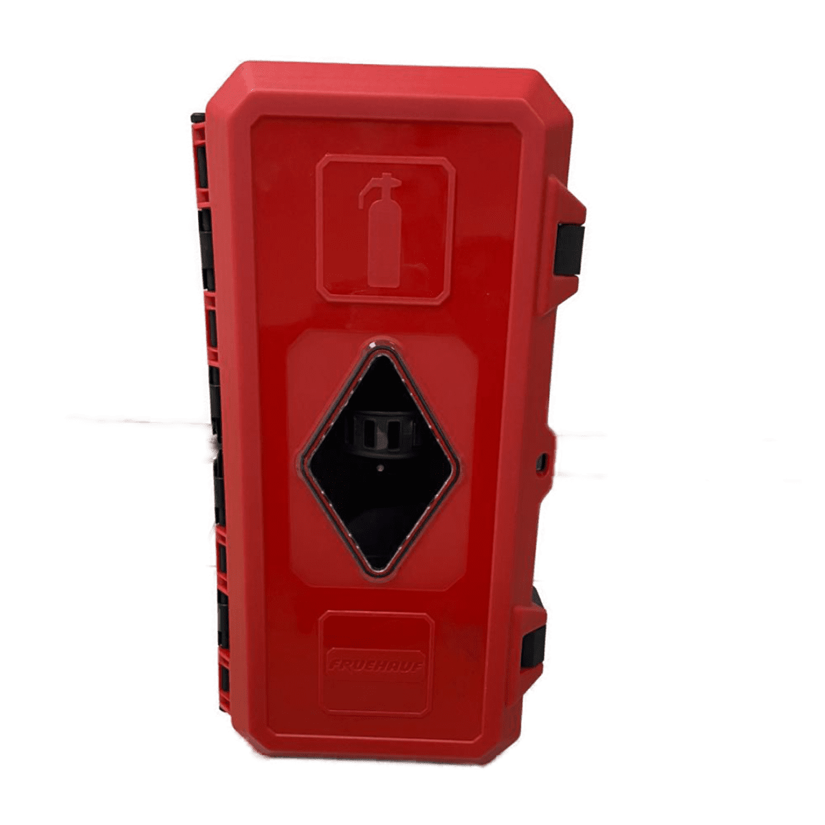 FIRE EXTINGUISHER BOX (Indoor & Outdoor Use) Red base & Red lid with clear diamond cut out - Image 2