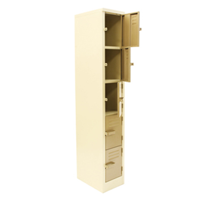 5 Compartment Locker – LOC005 – 1800h x 300w x 450d – Hammerton Grey / Ivory Karoo - Image 2