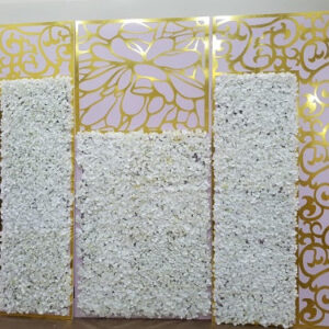 Event Backdrops - Gold White Floral