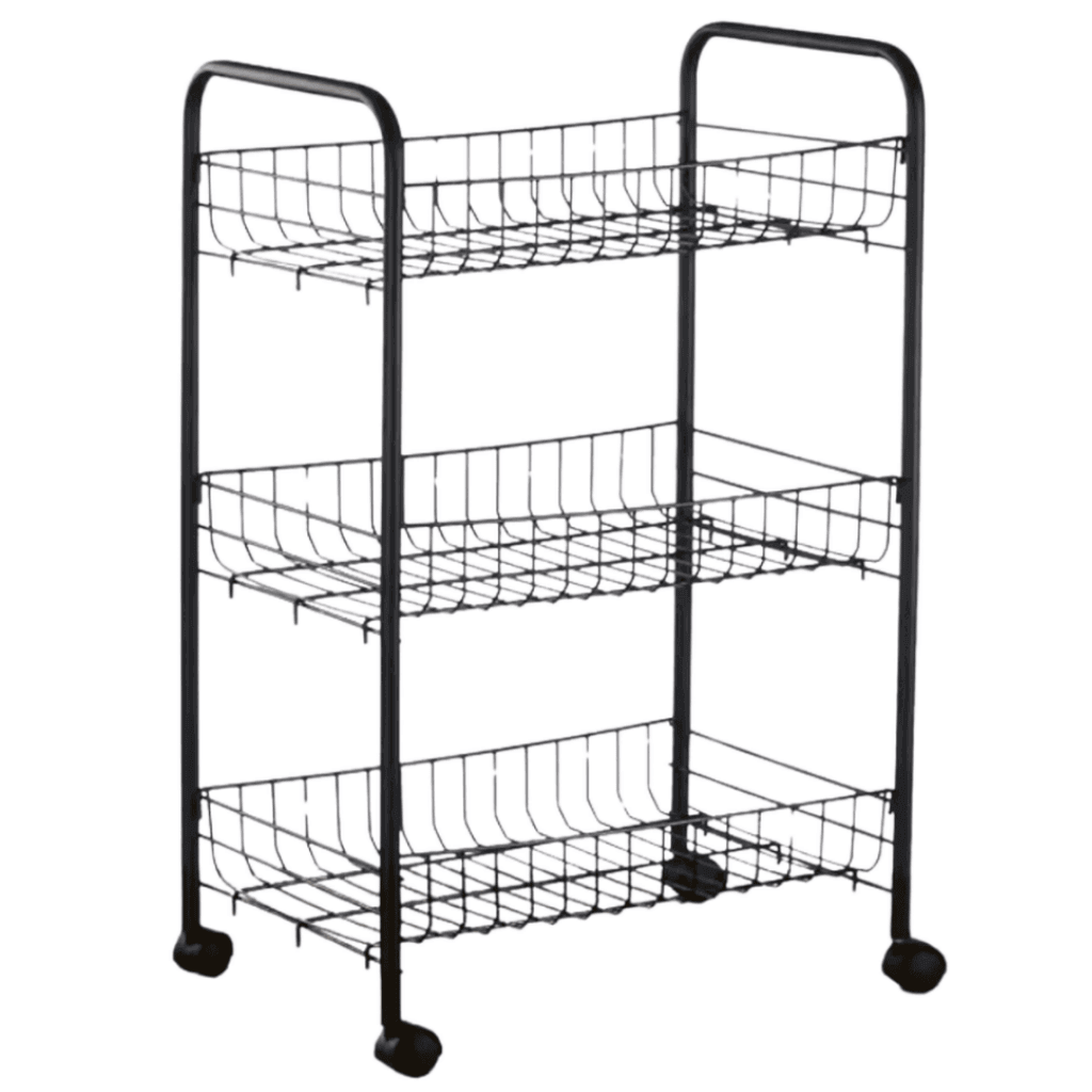 Storage Cart - Fruit and Veggies Black - Image 2