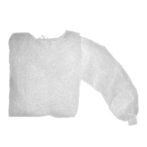 White Long-Sleeve PPE Gowns 40g/m² | Disposable Protection MOQ:50