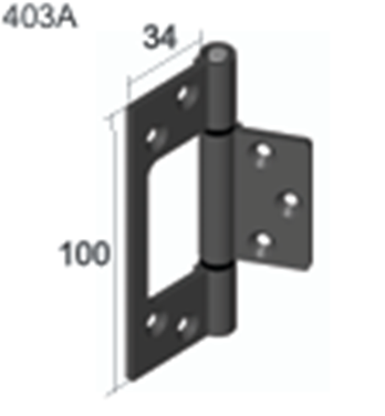 Hinges 403A/finish Aluminum sinless hinge Finish: 403A/BR – Bronze PC 403A/W – White PC 403A/BL – Black PC 403A/N – Natural Anodized