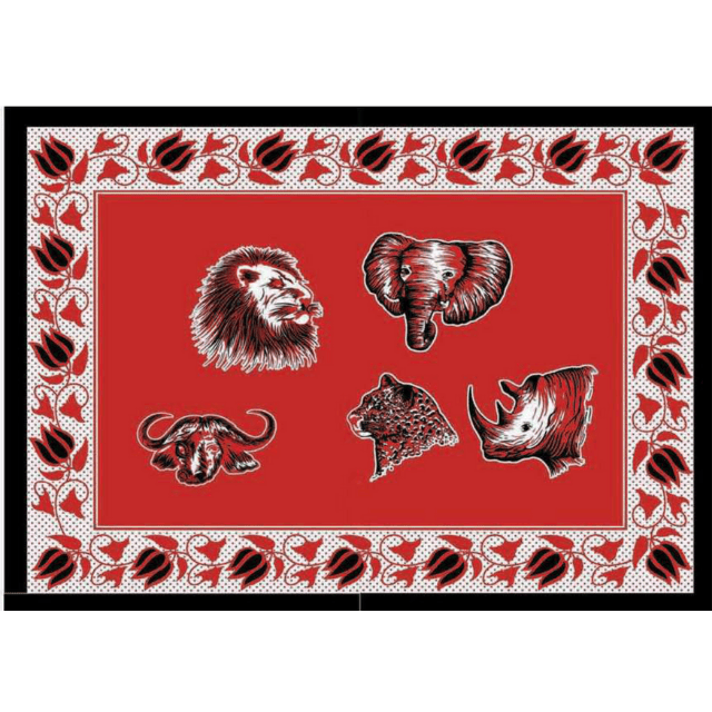 Fabric - Animal Khanga / BIG 5 - Image 3