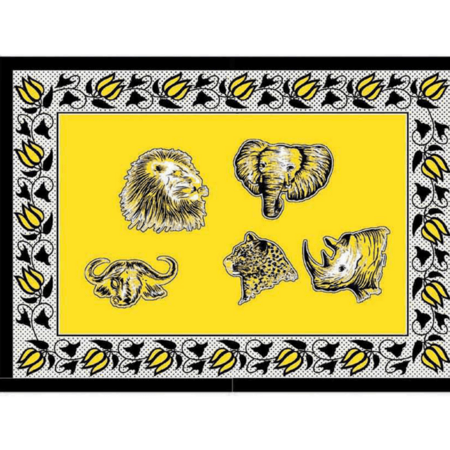 Fabric - Animal Khanga / BIG 5 - Image 4