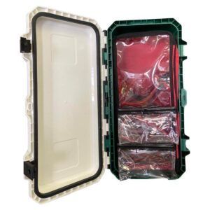 WALL MOUNT MEDICAL BOX + REMOVABLE BACKPACK White / Clear Lid