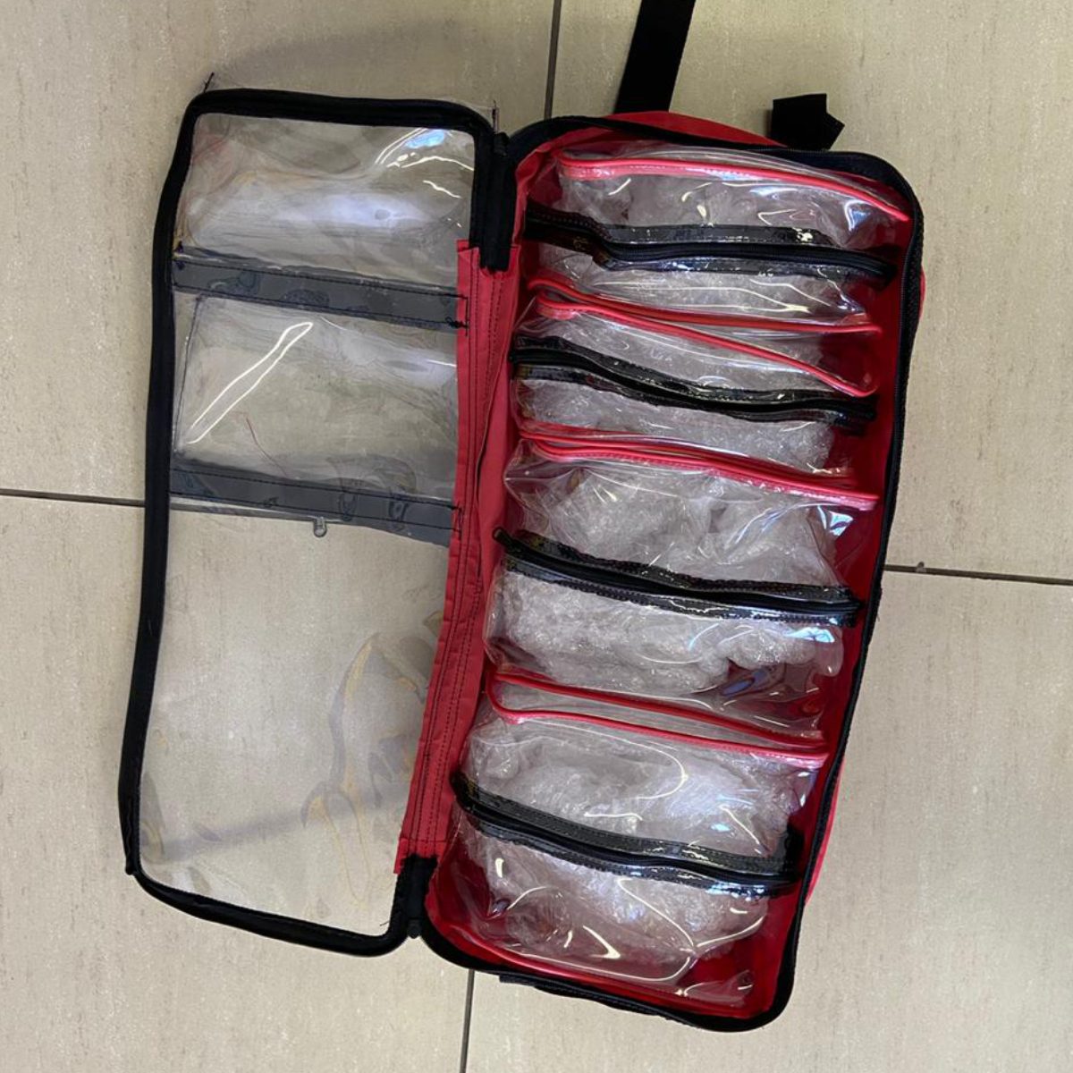 WALL MOUNT MEDICAL BOX + REMOVABLE BACKPACK White / Clear Lid - Image 4
