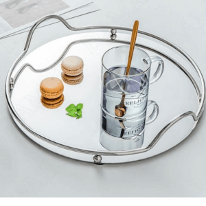 Serving Tray - Steel & Mirror