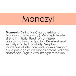 Monozyl Sutures – Absorbable Monofilament