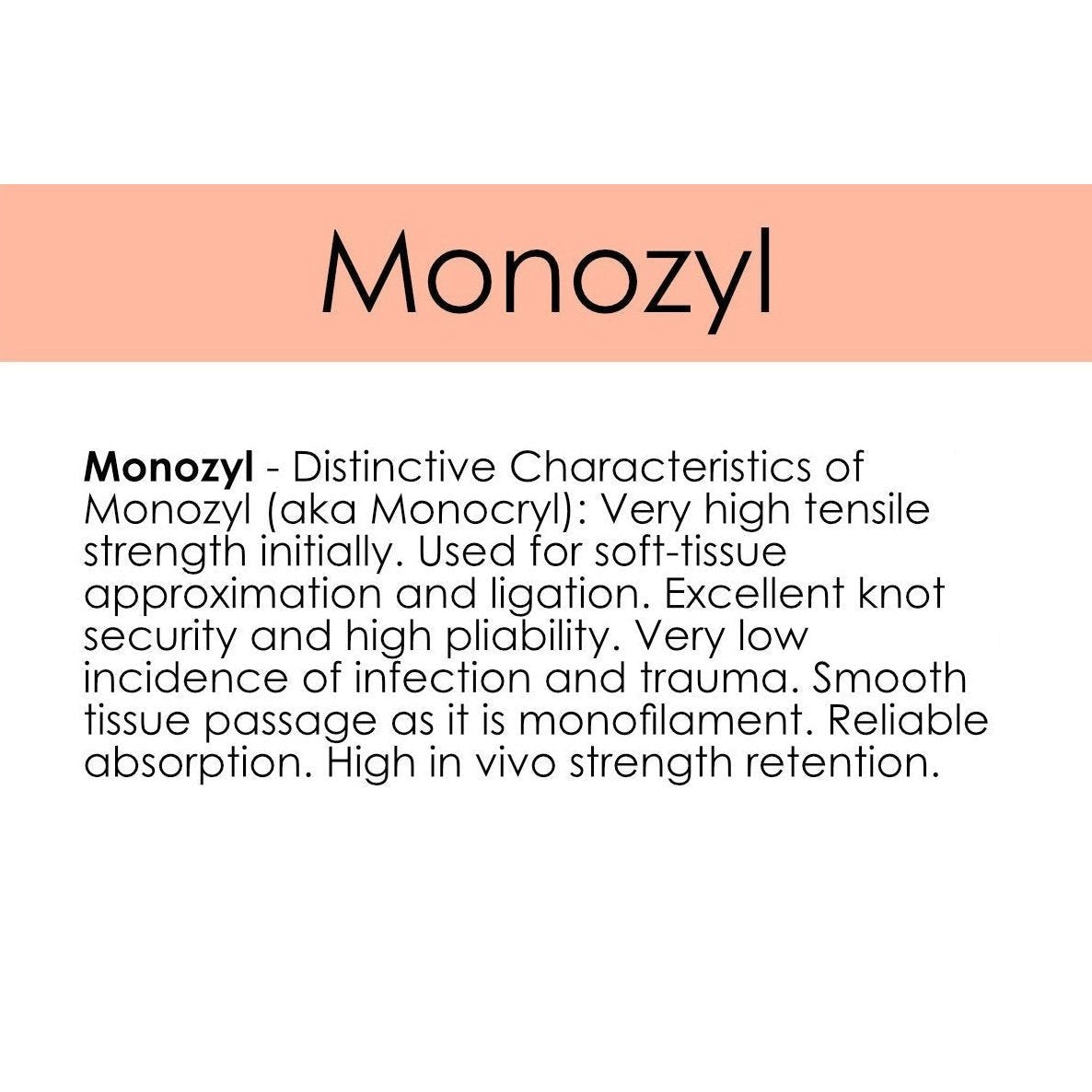 Monozyl Sutures – Absorbable Monofilament