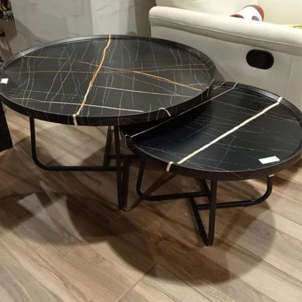 Coffee Table - Nero Nested 2pc Set - Image 2